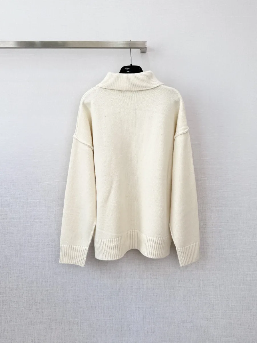 Heart A Logo Polo Knit Sweater - Cream, photo 3