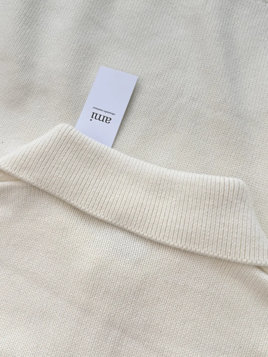 Heart A Logo Polo Knit Sweater - Cream, photo 9