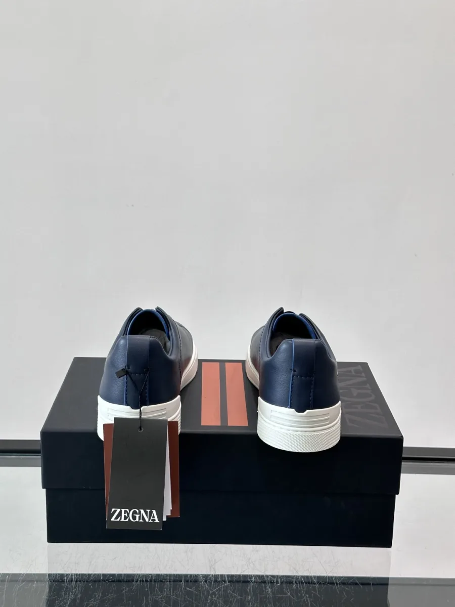 Low-Top Leather Sneaker - Navy, photo 9