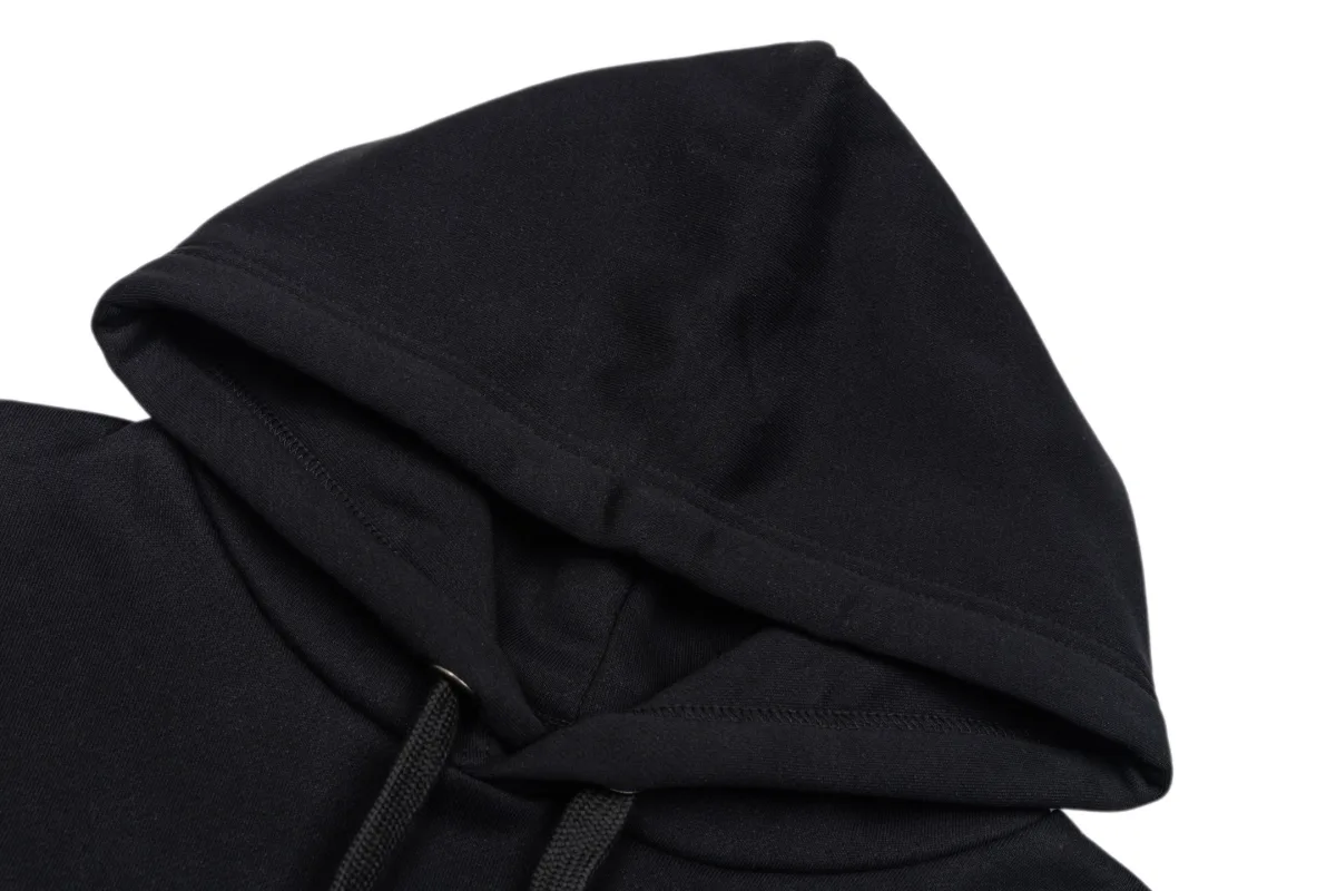 Hoodie Sweatshirt - Black with Blue Print, photo 3