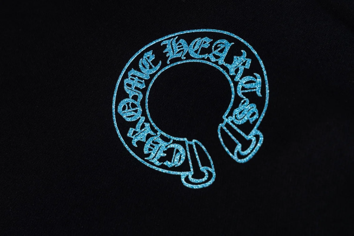 Hoodie Sweatshirt - Black with Blue Print, photo 4