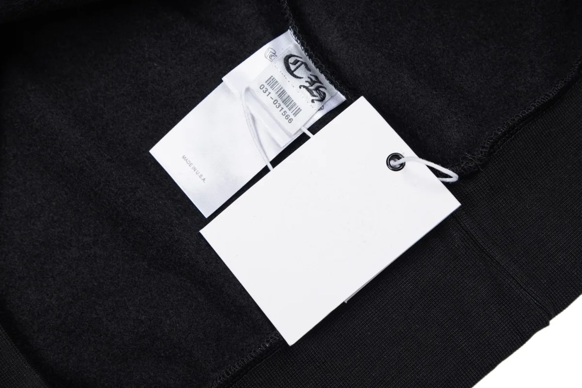 Hoodie Sweatshirt - Black with Blue Print, photo 9