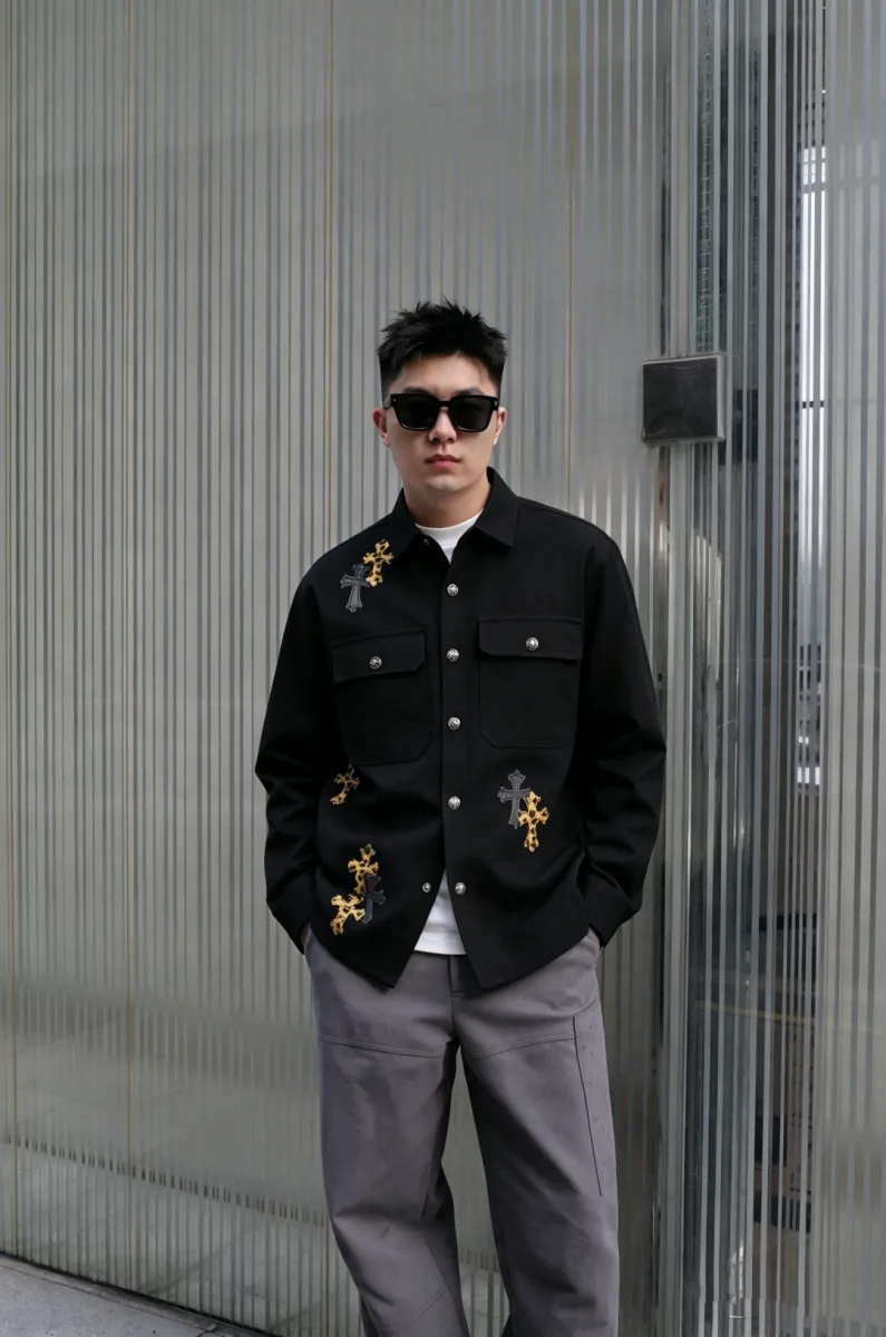 Cross Patch Work Jacket - Black, worn, photo 4