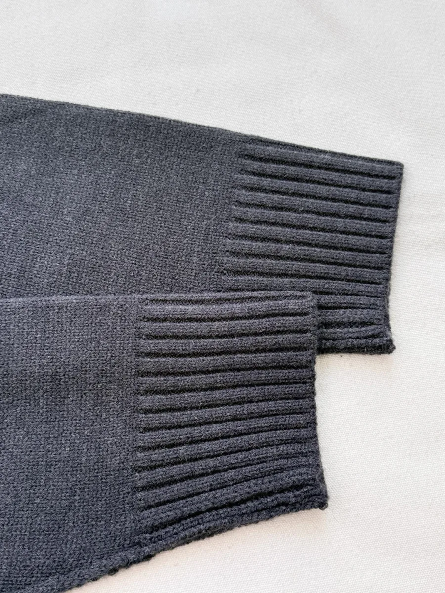 Heart A Logo Polo Knit Sweater - Charcoal Grey, photo 8