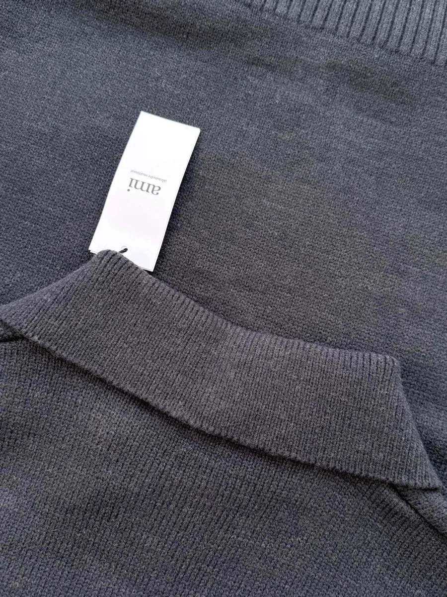 Heart A Logo Polo Knit Sweater - Charcoal Grey, photo 9