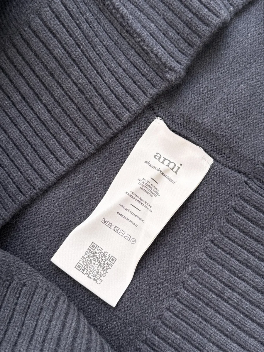Heart A Logo Polo Knit Sweater - Charcoal Grey, photo 10