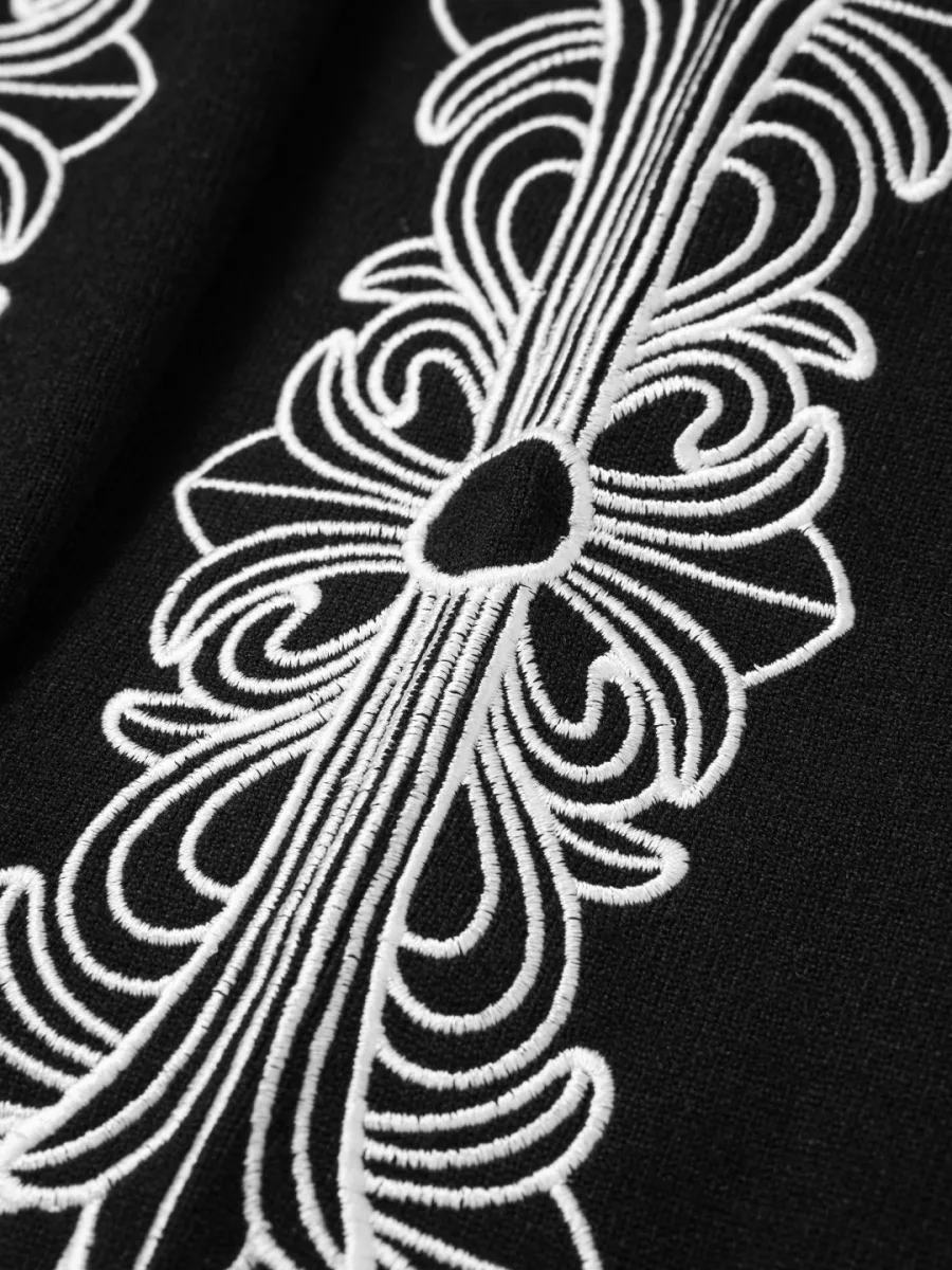 Embroidered Logo Knit Sweatshirt - Black, photo 5