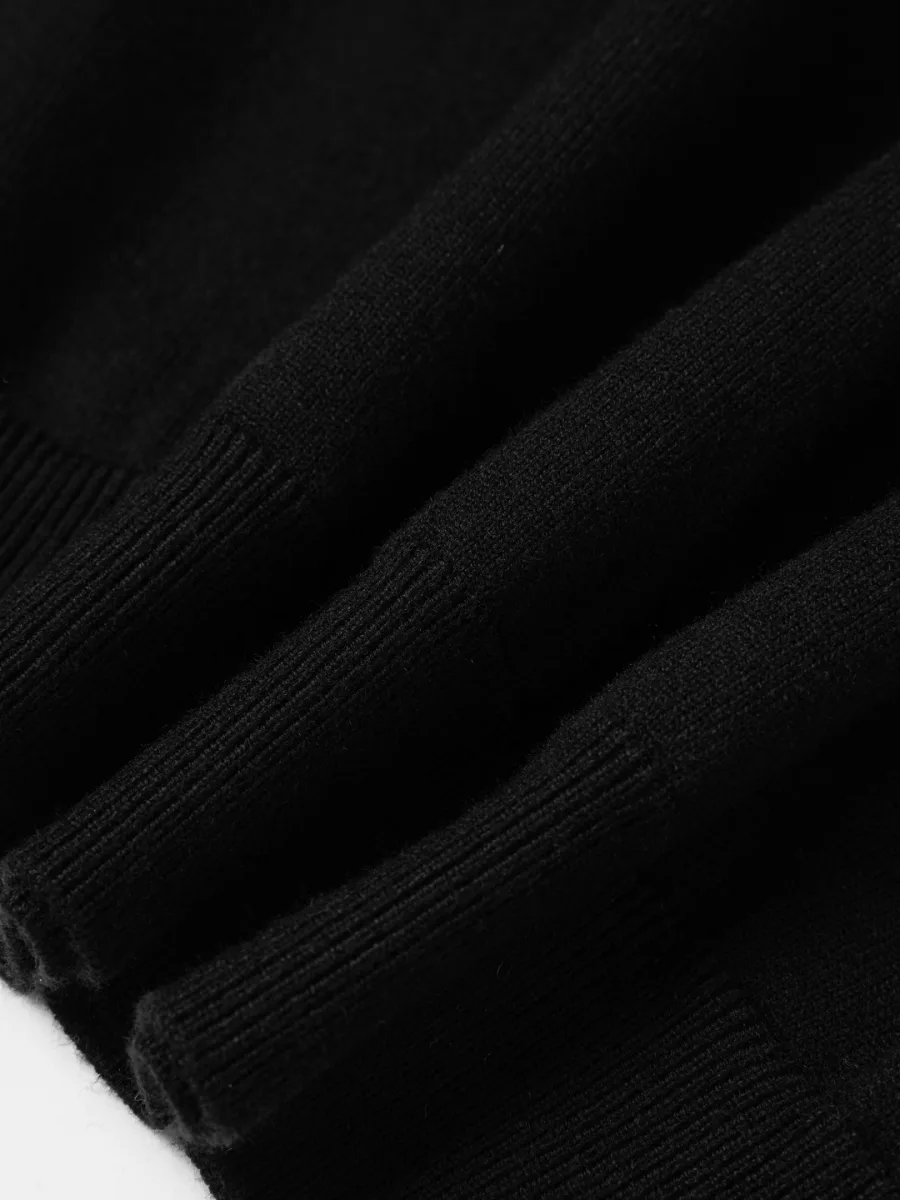 Embroidered Logo Knit Sweatshirt - Black, photo 9