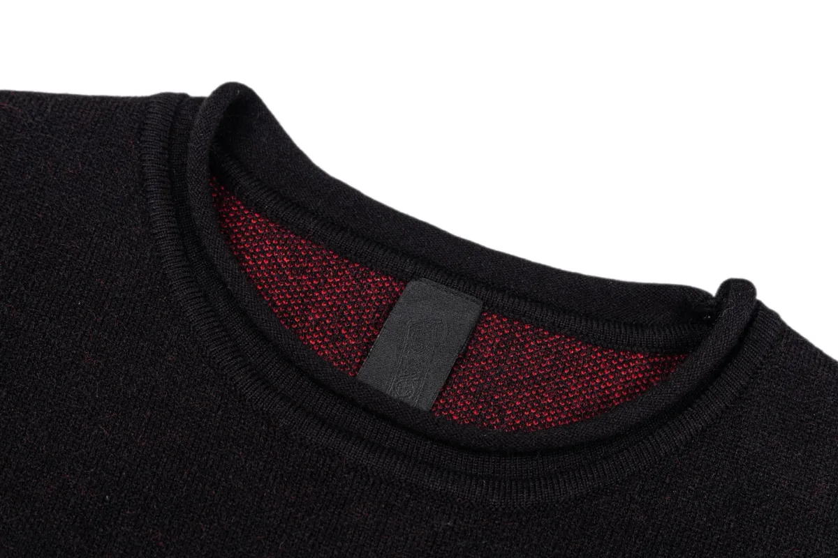 Cross Embroidery Crewneck Sweater - Black, photo 3
