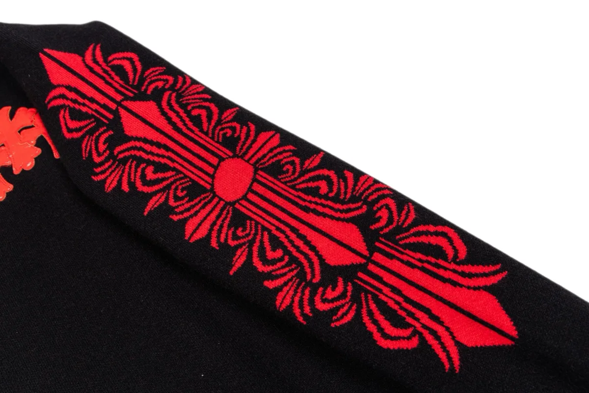 Cross Embroidery Crewneck Sweater - Black, photo 6