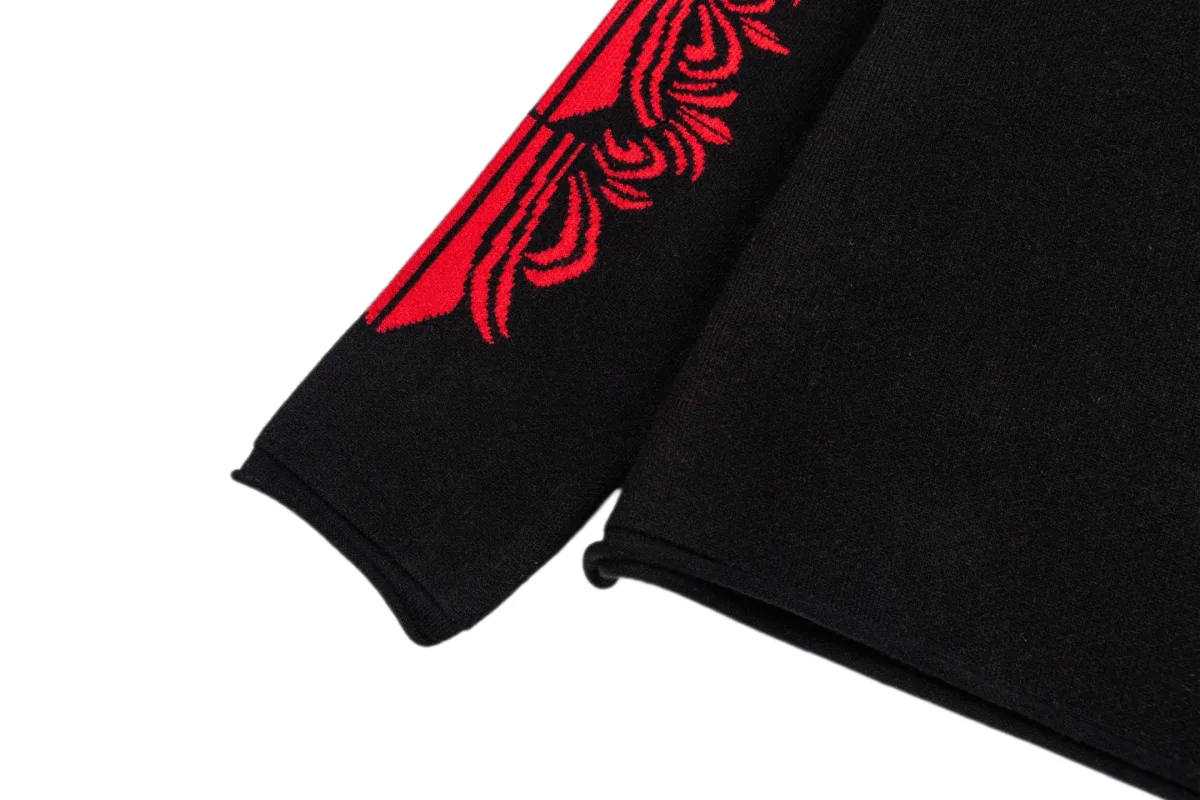 Cross Embroidery Crewneck Sweater - Black, photo 7
