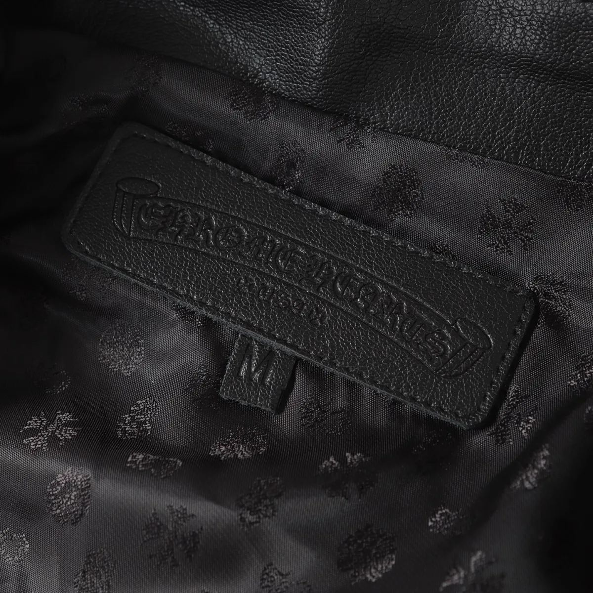 Leather Jacket with Embroidered Arms - Black, photo 6