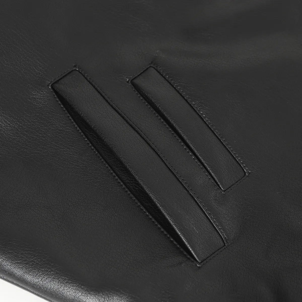 Leather Jacket with Embroidered Arms - Black, photo 7