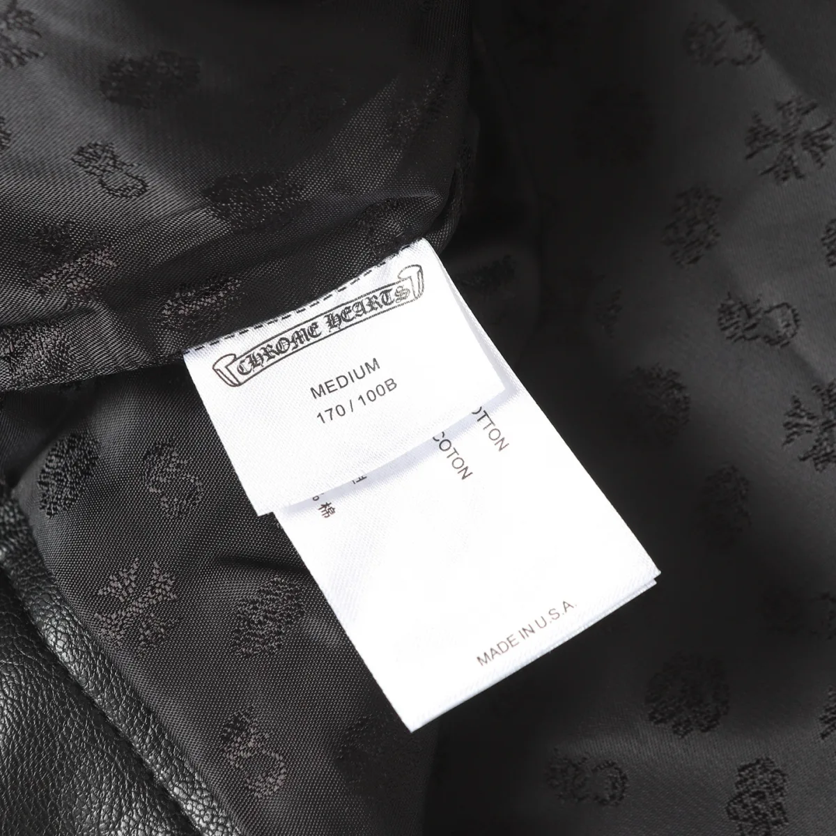 Leather Jacket with Embroidered Arms - Black, photo 8